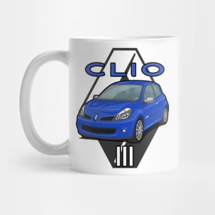 Clio III 3 Car Lutecia hatchback blue Mug